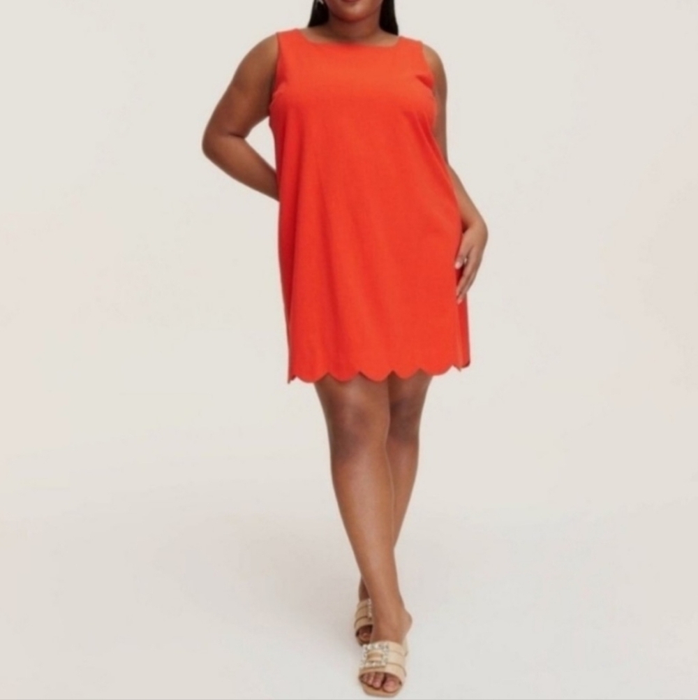 Kate Spade Mini Dress Scalloped Hem -  Little Red Dress